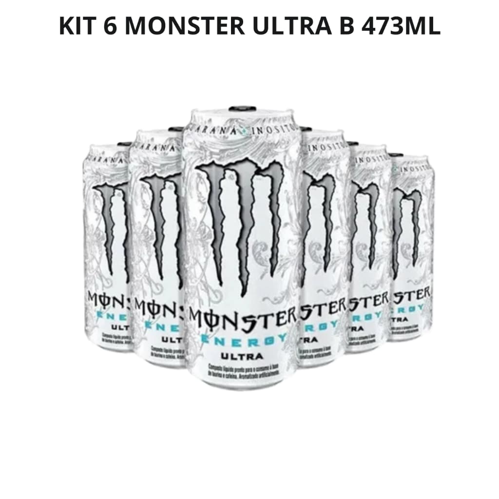 Monster Ultra Energético 473ml - Sabor Cítrico, Menos Doce, Não Alcoólica
