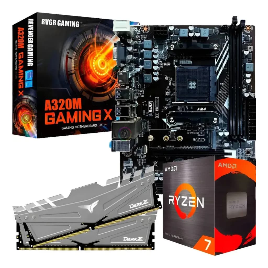 KIT UPGRADE GAMER - RYZEN 7 16 NUCLEOS, PLACA MÃE, 32GB DDR4