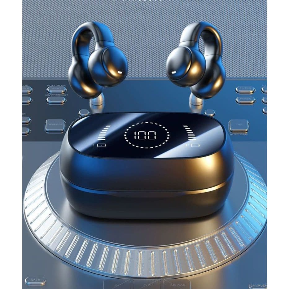 Fone de ouvido sem fio Bluetooth Ear-Hook V5.4 Mini fones de ouvido estéreo para Android  FON-X15