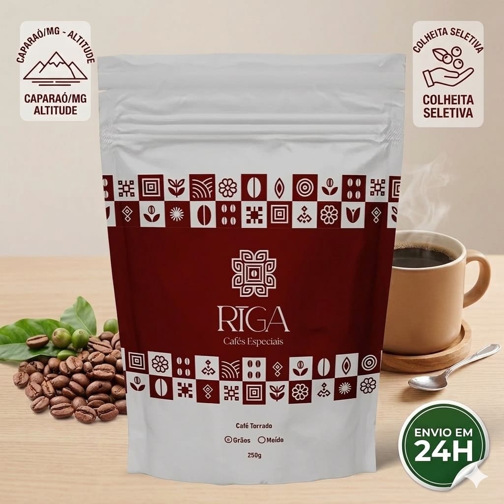 Café Riga Chocolate ao Leite em grãos 250g - Região do Caparaó