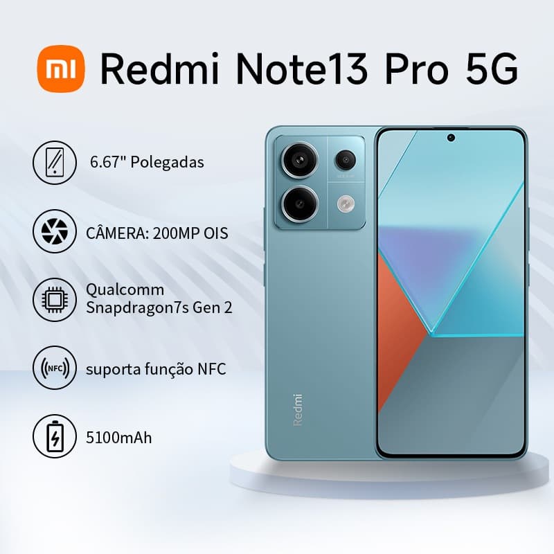 Original Xiaomi Redmi Note 13 Pro 5G Snapdragon 7S Gen2 Smartphone 6,67" NFC 5100mAh Global