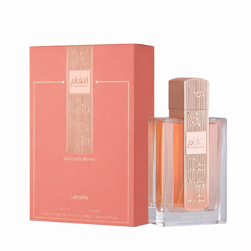 Perfume Angham Second Song Lattafa EDP 100ml Feminino – Floral Frutado Oriental, Alta Fixação Importado