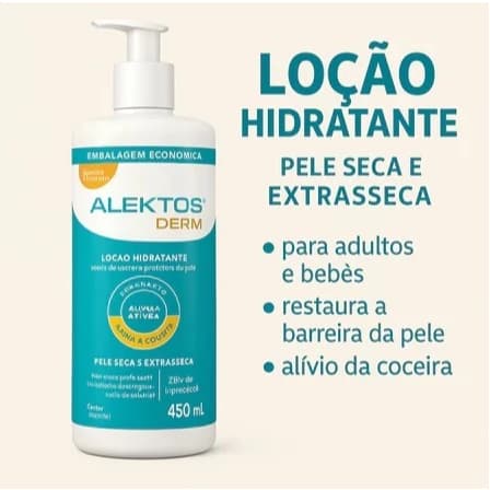 Alektos Derm Loção Hidratante 450ml para Pele Seca e Extra Seca