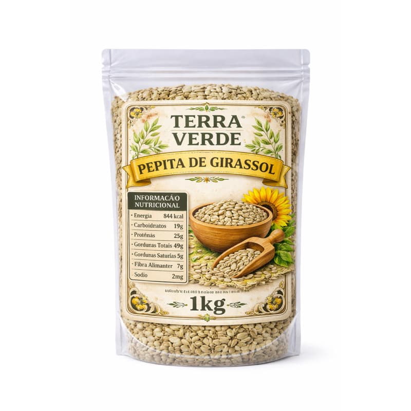 Semente de Girassol Crua sem Casca (Pepita) 1KG - Natural e Saudável
