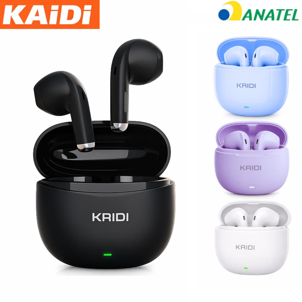 Fone De Ouvido Sem Fio Bluetooth 5.4 Original Kaidi 779 ANC e IPX4 Prova de Agua
