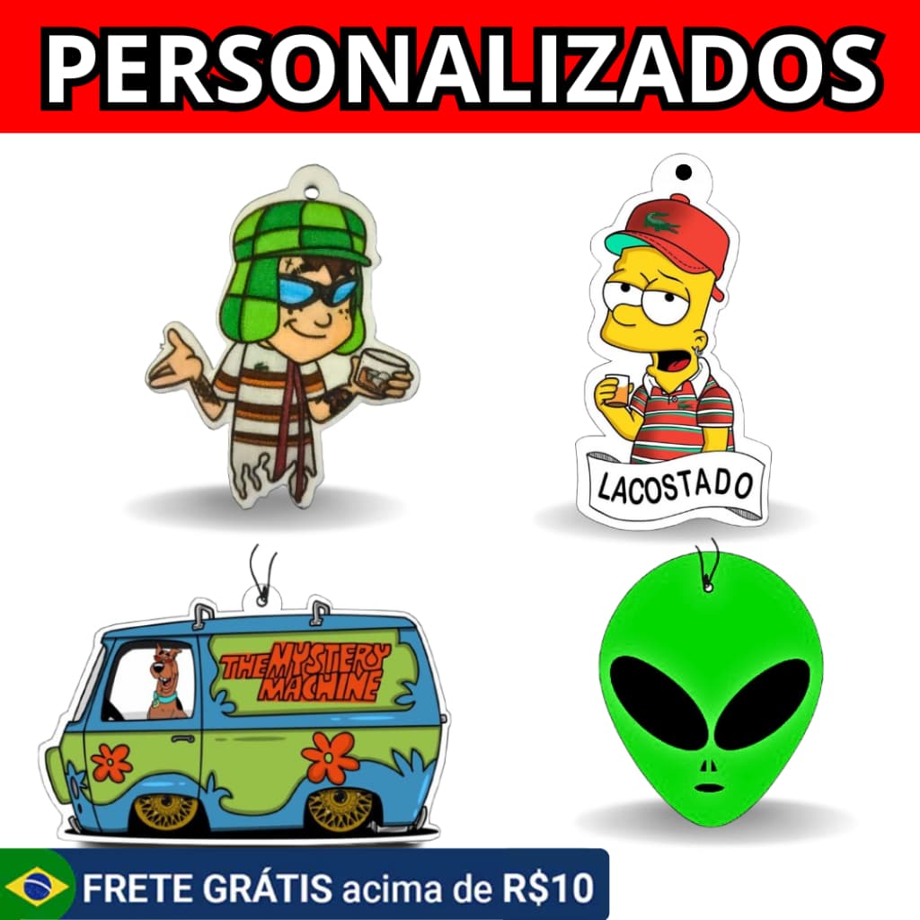 KIT 4 AROMATIZANTES CHEIRINHO PARA CARRO E AMBIENTE PERSONALIZADOS - SMELL Premium
