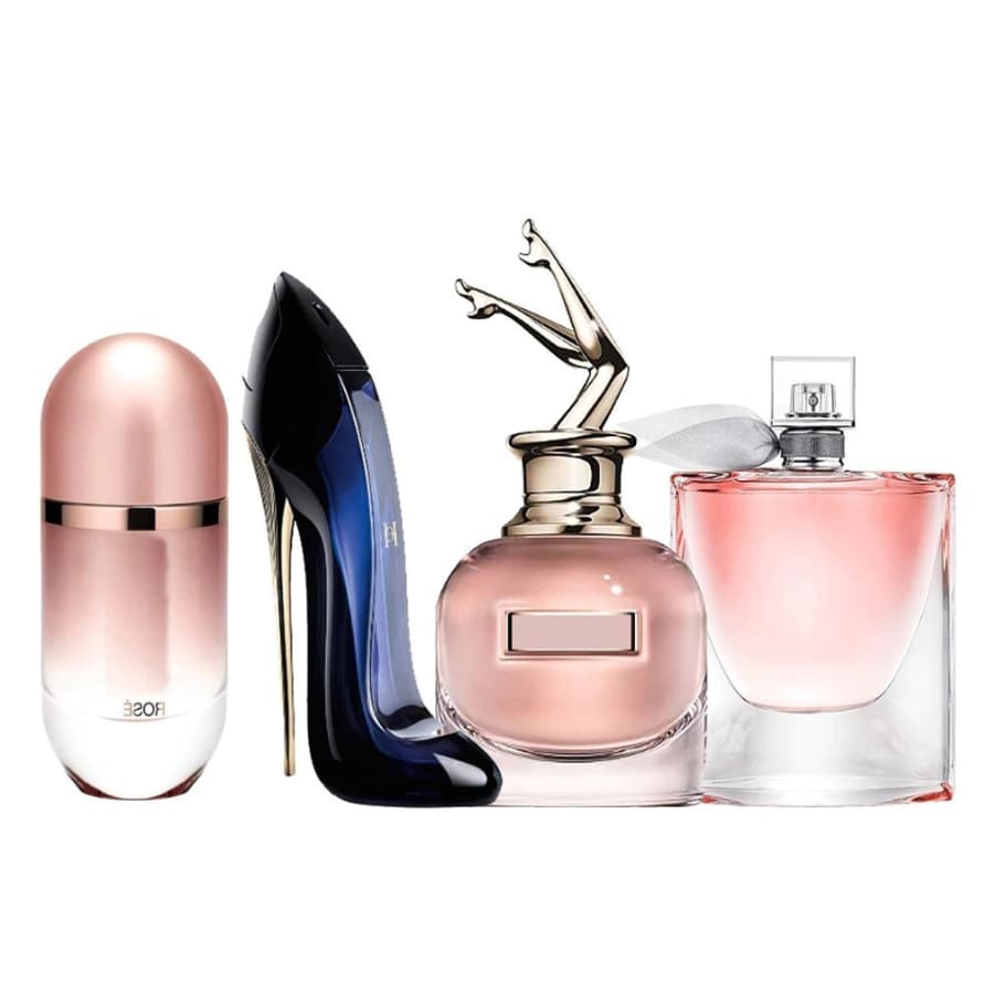 KIT 4 PERFUME FEMININO IMPORTADO FRAGANCIA CONCENTRADA OTIMA FIXAÇÃO REFIL EM SPRAY