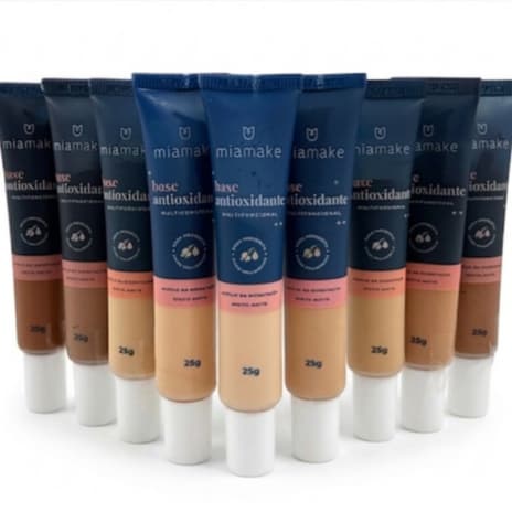 Base Facial Mia Make Líquida Efeito Matte Alta Cobertura Antioxidante Vegana Resistente à Água