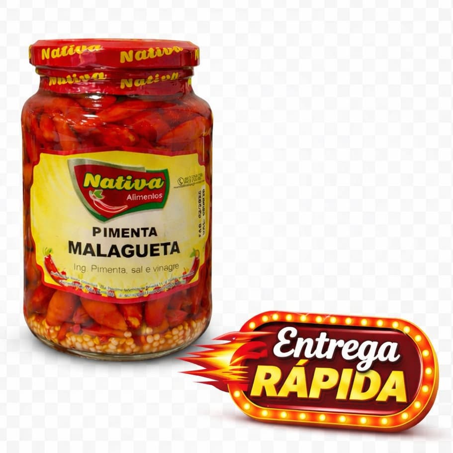 Pimenta Malagueta Nativa 580g em Conserva Tradicional para Temperos e Acompanhamentos