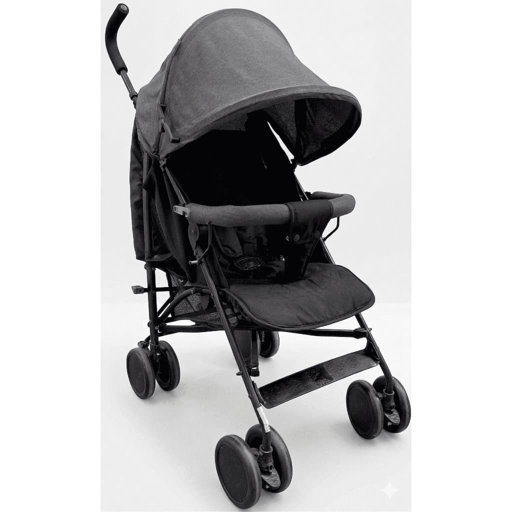 Cosco Kids Carrinho de Bebê Hobby Preto Mescla Preto Absoluto Premium