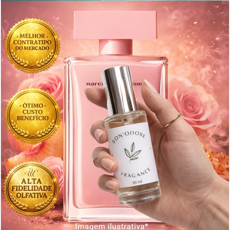Perfume Feminino - Aroma Importado - Narciso for Her -  Bon´Odore - Alta Performance e Fidelidade Olfativa