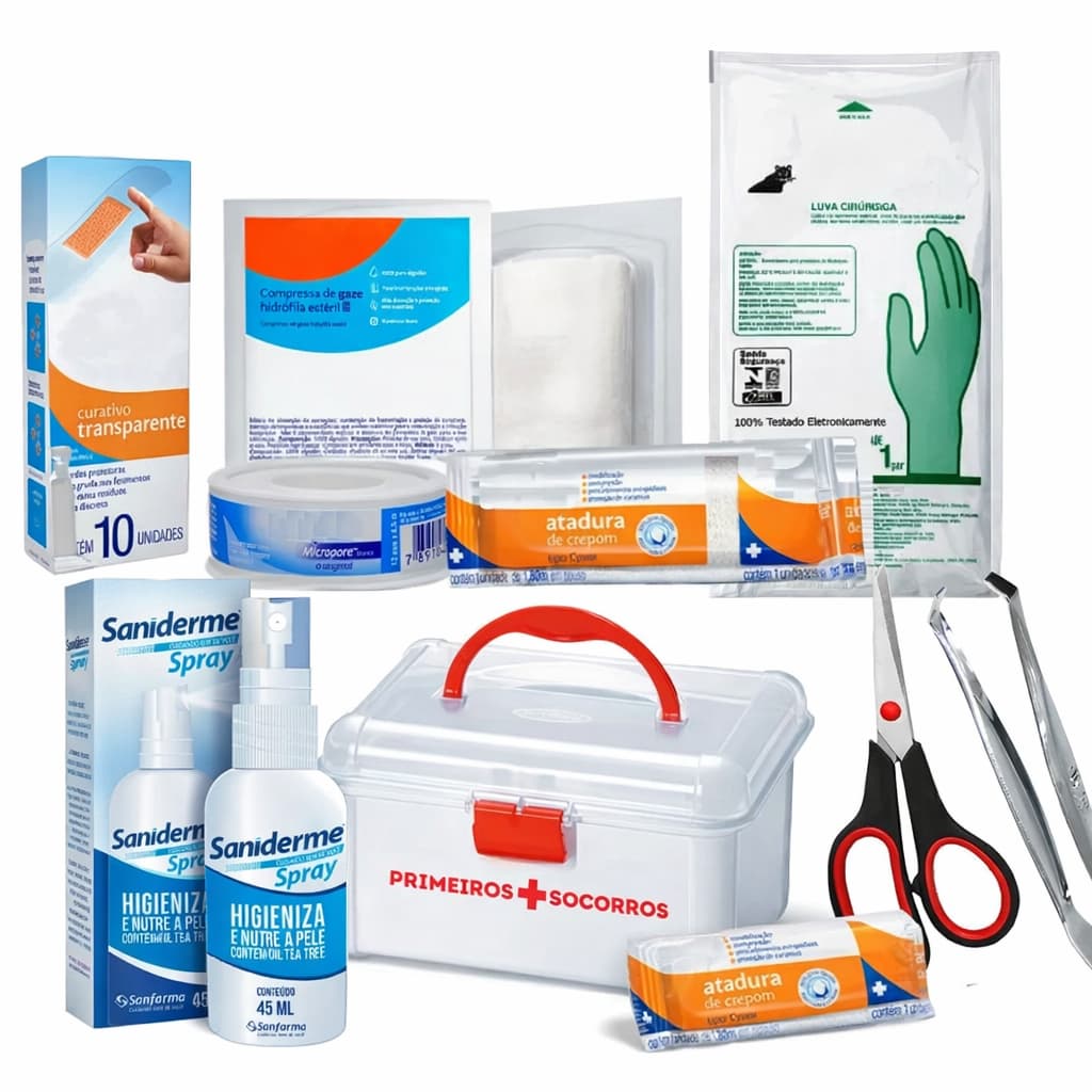 Kit Primeiros Socorros + Antisséptico 30ml