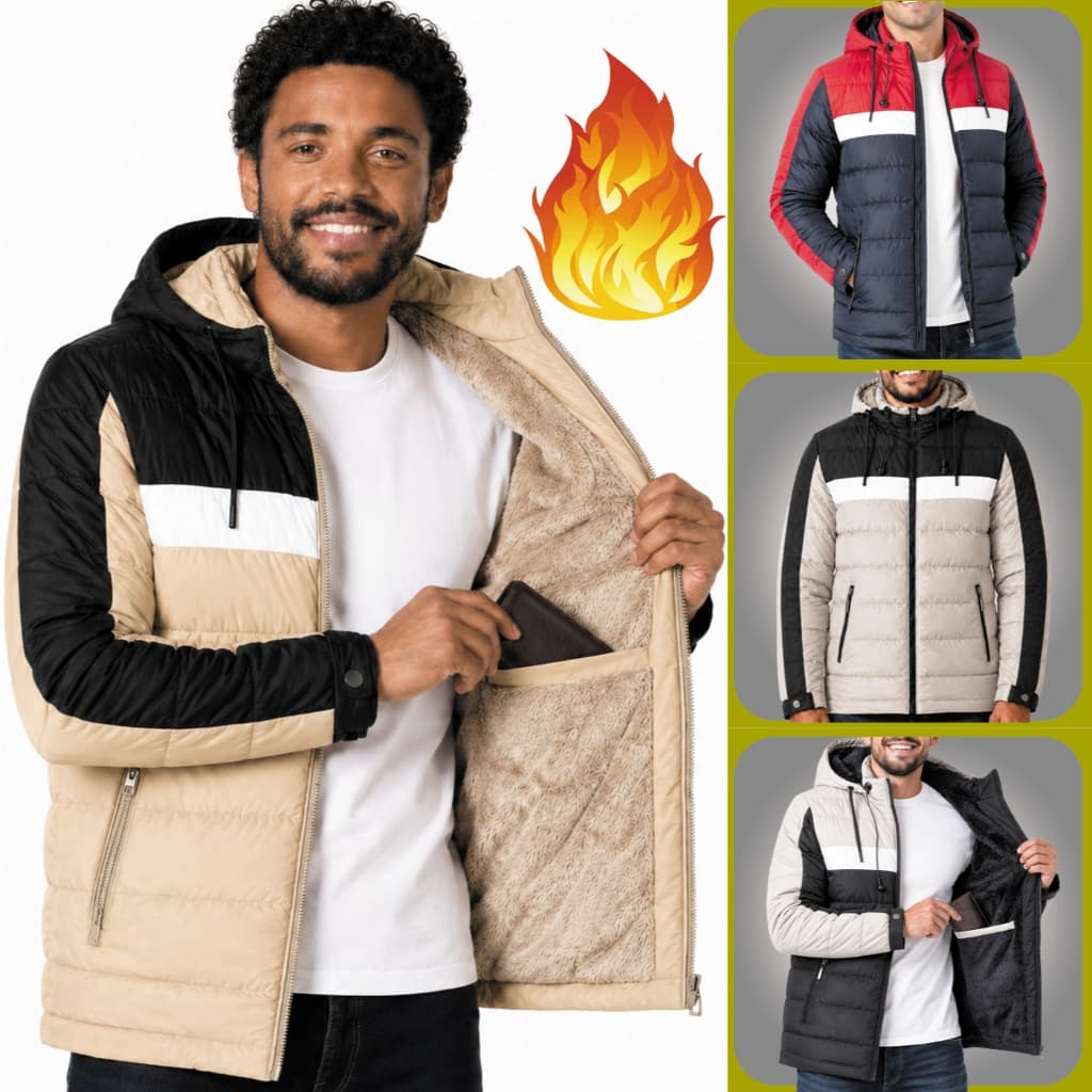 Jaqueta Puffer Bobojaco Blusa Masculina Gominho Homem Japona Casaco Capuz Forrada Pelo Peluciada