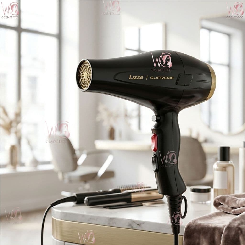 Secador Profissional Lizze Supreme 2600W, Preto 220V Agilidade Leve Robusto Potencia