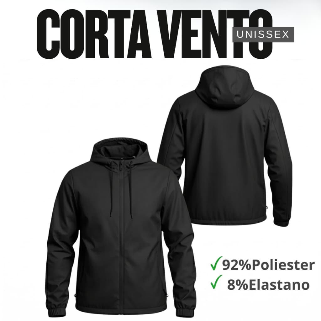 Kit 2 Jaqueta Corta Vento Masculina Liso impermeavel