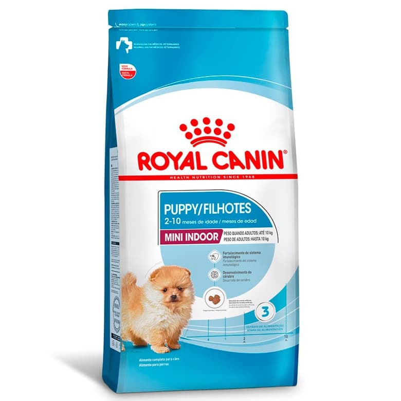 Ração Royal Canin Mini Indoor Puppy 7,5 kg Cães Filhotes de Porte Pequeno até 10kg