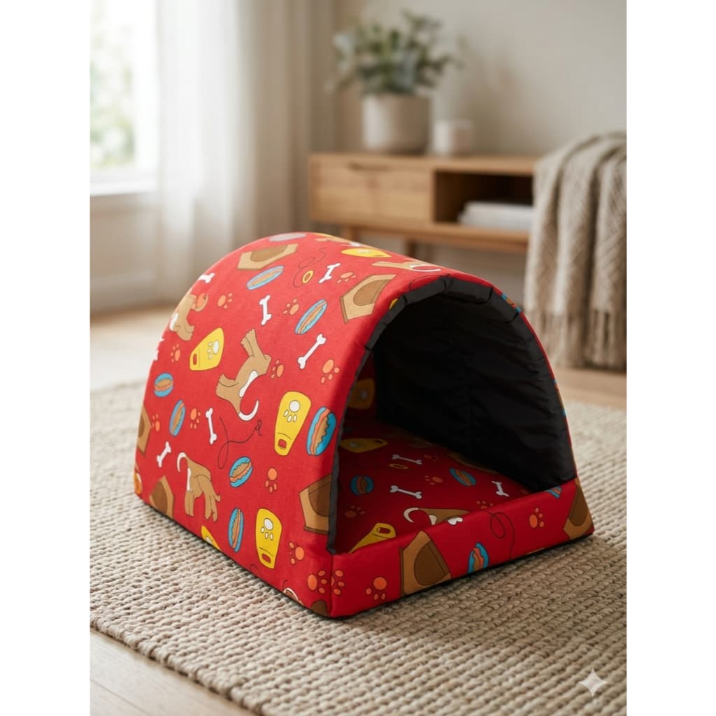 Cama Para Cachorro e Gato Modelo Iglu Casinha Pet Toca Luxo Quentinha Oxford P M G Envio Imediato