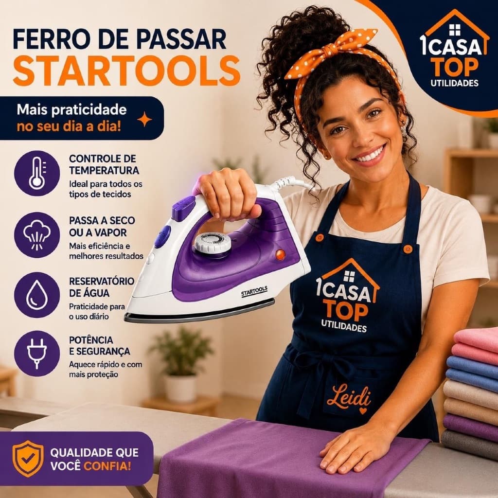 Ferro Passar A Vapor Alta Pressao Vaporizador Roupas Profissional Domestico Potente 220v