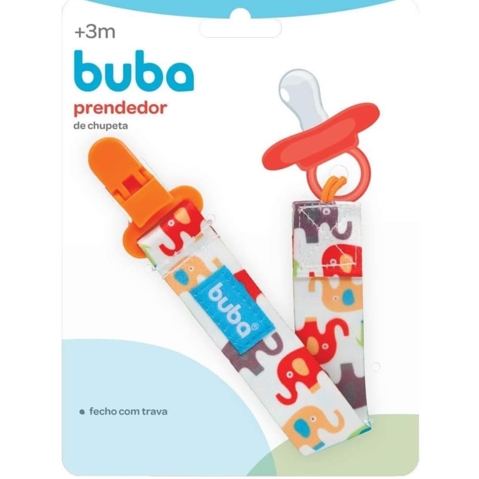 Prendedor de Chupeta Buba Elefantinho Prendedor de Chupeta Bebe Buba