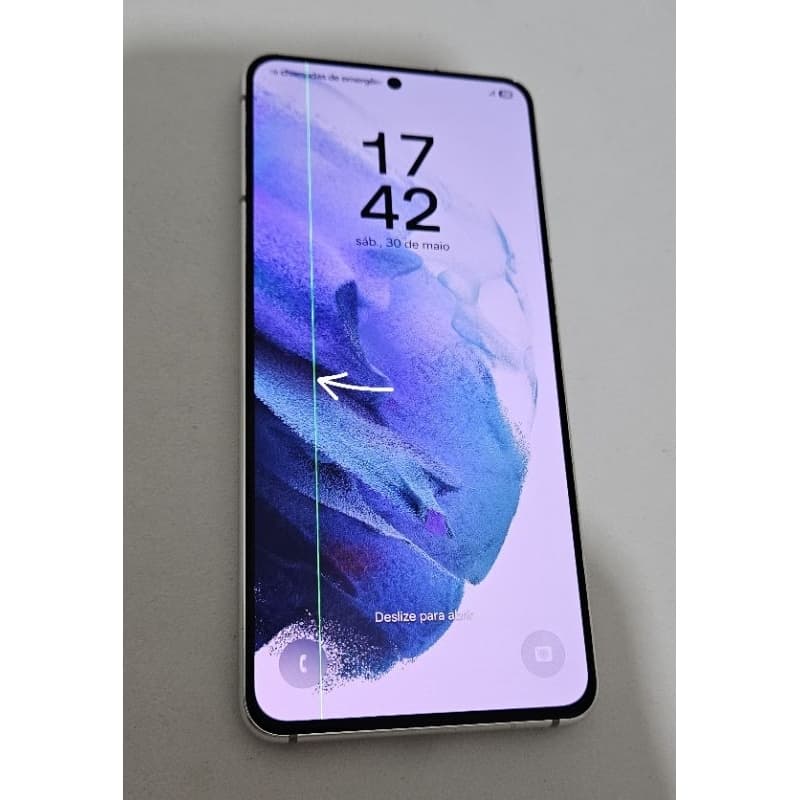 Samsung Galaxy S21 5G 128GB Branco (USADO COM LINHA VERTICAL)