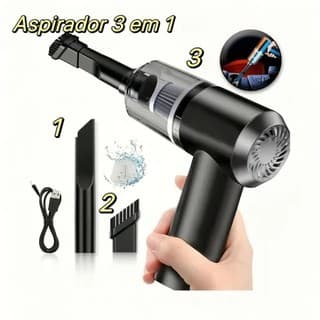 Aspirador e Soprador Portátil 3 em 1 / 4 em 1 - Alta Potência e Multifuncional para Limpeza Completa