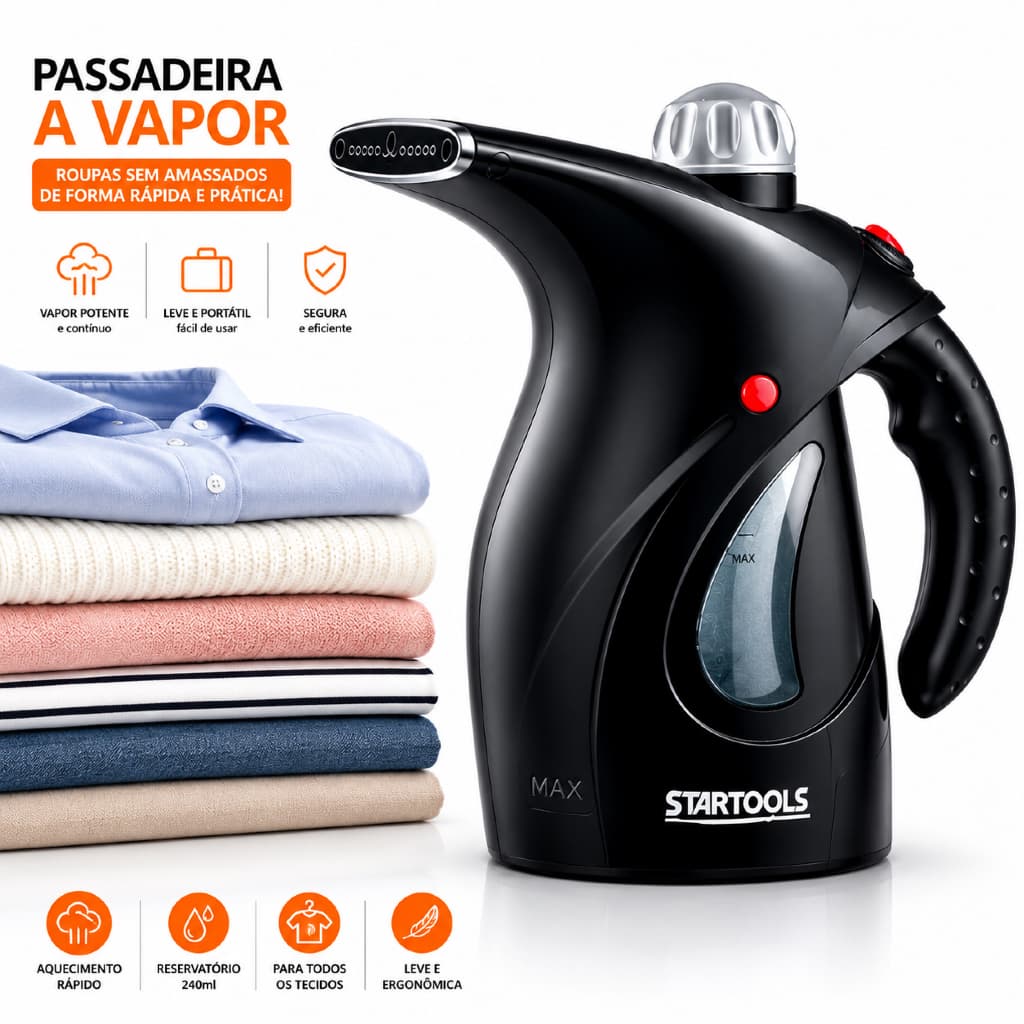 Passadeira A Vapor Passar Roupas Tira Amasso Portatil 127V