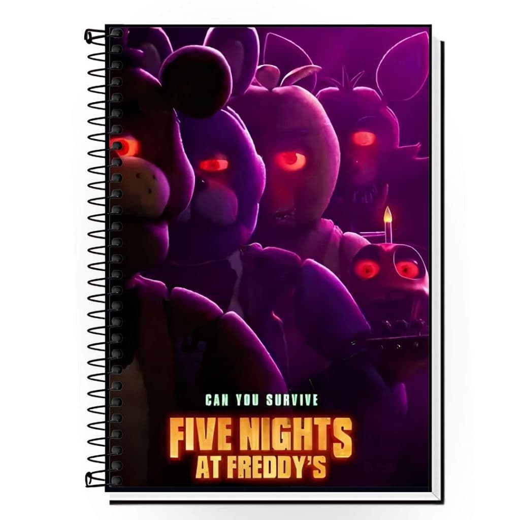 Caderno Five Nights at Freddy’s | Edição Gamer Exclusiva | 1, 10, 15 ou 20 Matérias | Linha Escolar Premium