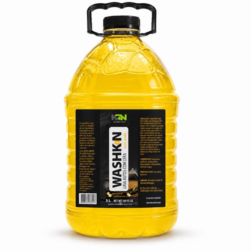 Shampoo Para Carro 5 Litros Pet Concentrado Com Cera Limpeza Profunda Brilho Intenso