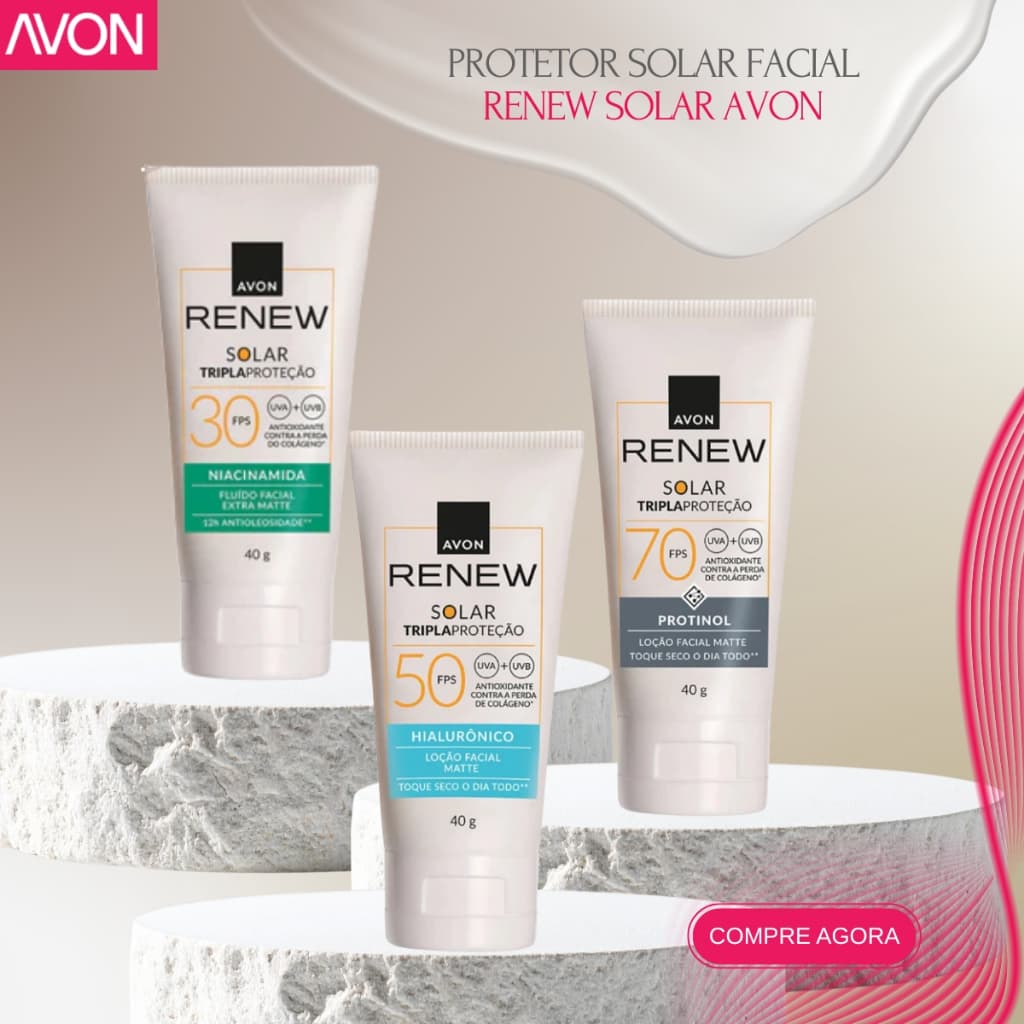 Protetor Solar Renew Fps Avon 40g cada