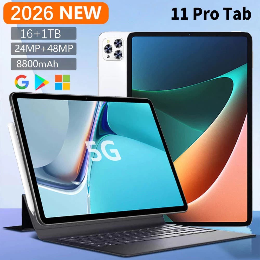 Tablet original, 5G/Wi-Fi, Android 15.0, tela HD, 16GB+1TB, 11,6 polegadas, brinde capa protetora e teclado
