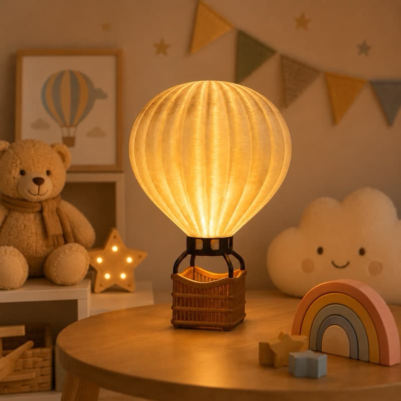 Luminária Balão LED Infantil Luz Quente Decoração Quarto e Festa