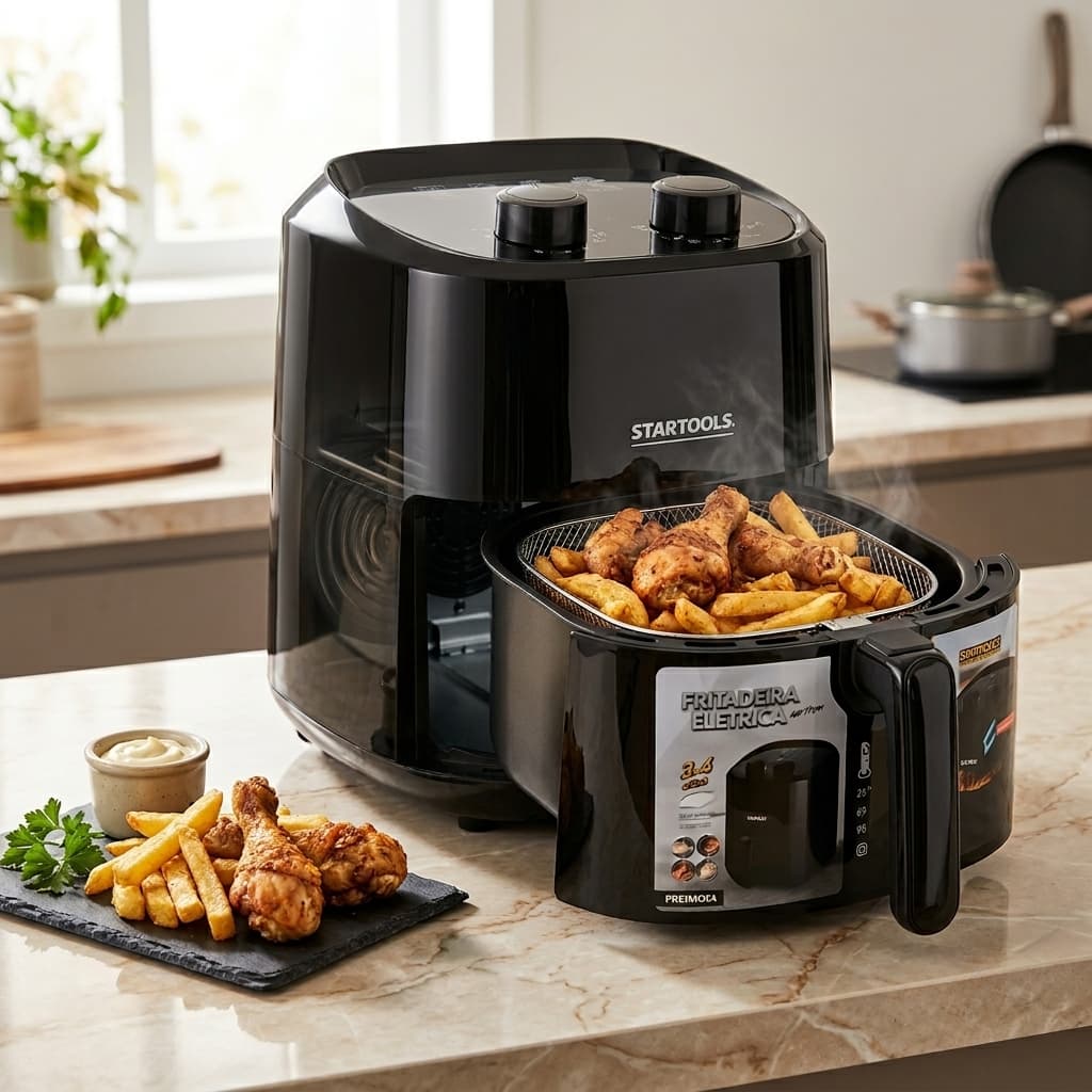 Fritadeira Eletrica Airfryer 34 Litros 1200w Cozinha Sem Oleos Saudavel Rápida