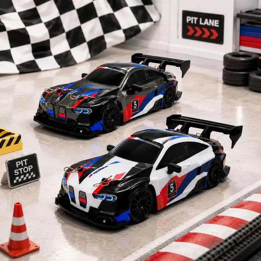 Carrinho de Controle Remoto para Drift BMW 1:24 AWD - Brinquedo Acelerador Alta Velocidade