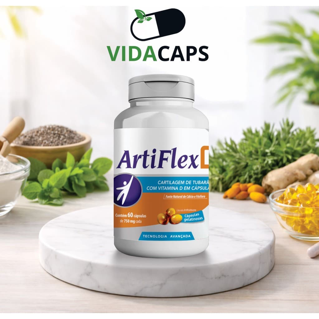 Suplemento de Cartilagem Vitamina D ÓleoNutri Softgel 750mg 60 Cápsulas - Suplemento Alimentar Vidacaps