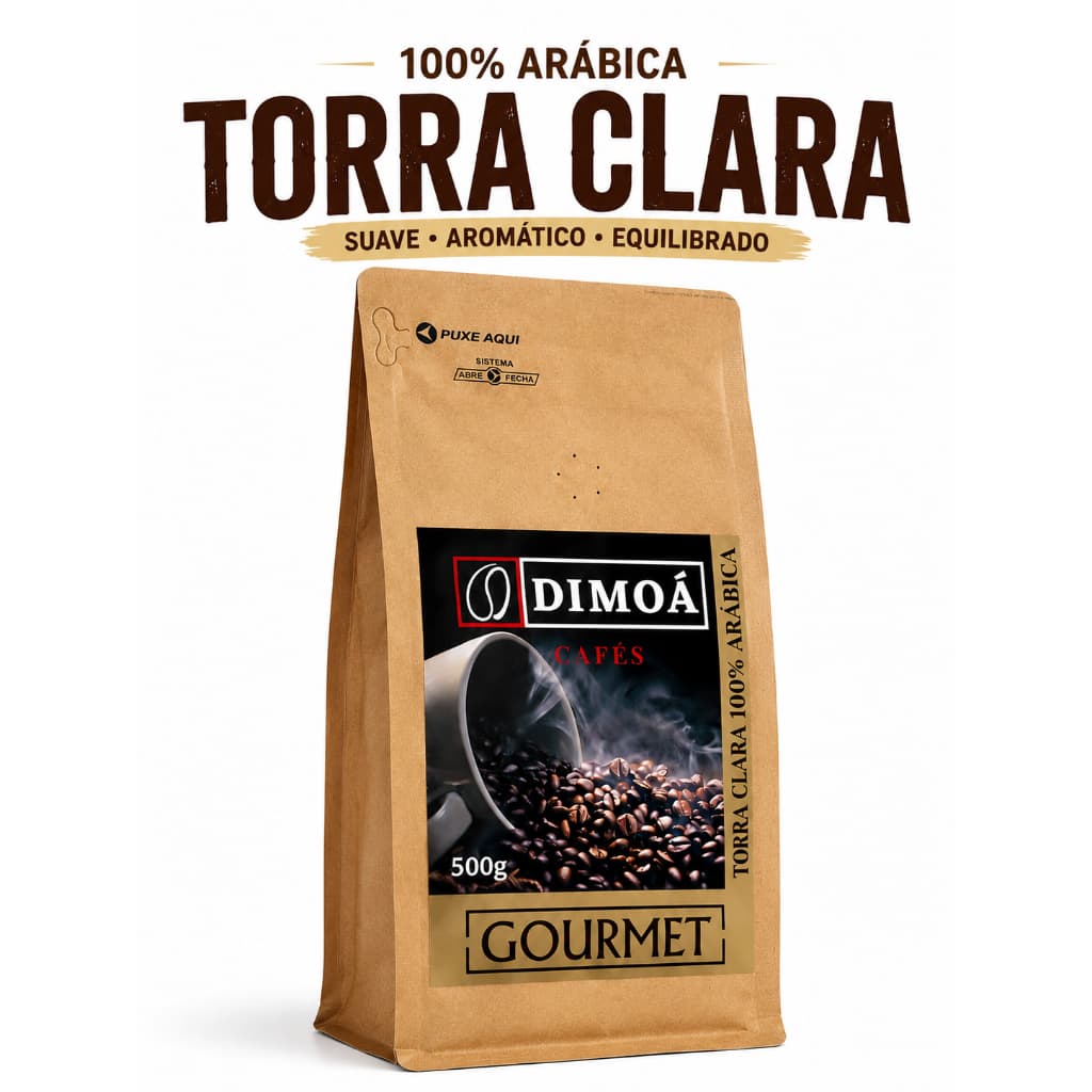 Café GOURMET - 500g - Torra Clara - Em GRÃOS/MOÍDO - Torra recente