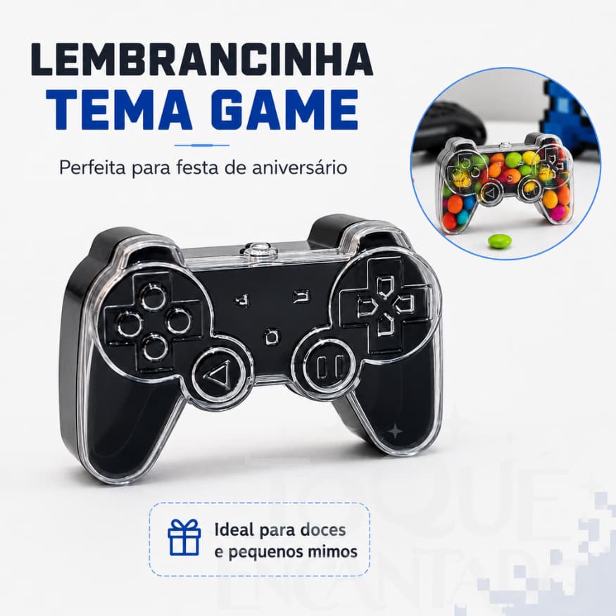 Kit 10/20/50 Controle de Vídeo Game Lembrancinha Joystick Decoração Gamer