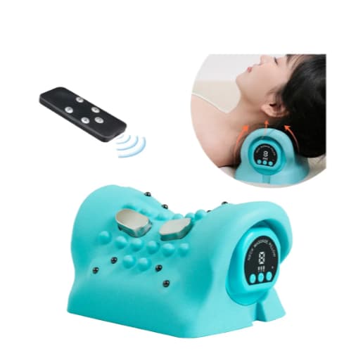 Massageador Elétrico Cervical Pescoço com Aquecimento Vibração Recarregável Alívio Muscular Portátil