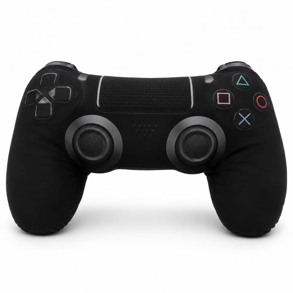Almofada Controle Gamer Playstation PS4 Grande 60cm Decorativa Macia Presente Geek