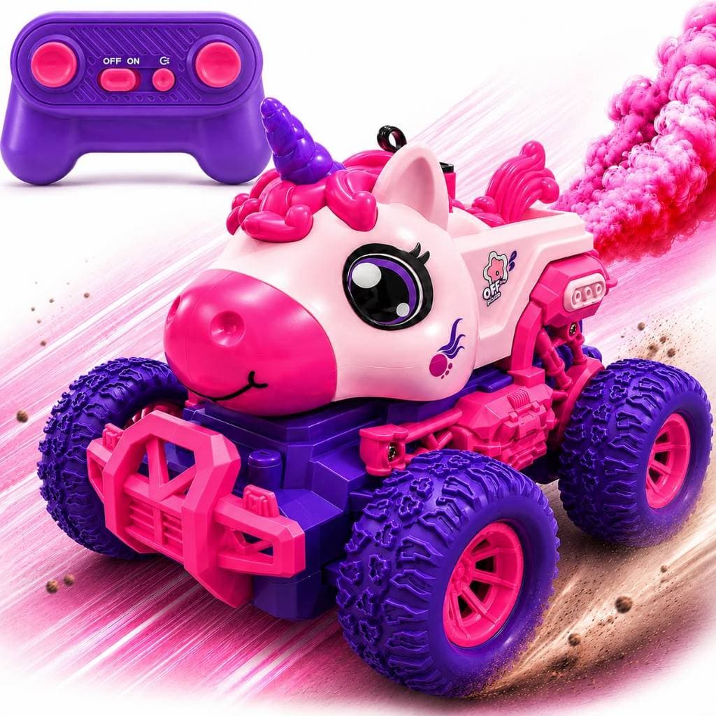 Carrinho Controle Remoto Unicórnio Off-Road 2.4GHz com Fumaça Recarregável 25km/h 1:16