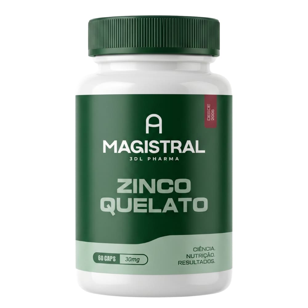 Zinco Quelato 30mg Original Com Laudo 60 ou 120 cápsulas A Magistral Suplementos Vitaminas
