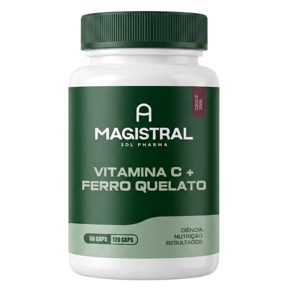 Vitamina C 350mg + Ferro Quelato 30mg Com Laudo Original A Magistral Vitaminas Suplementos