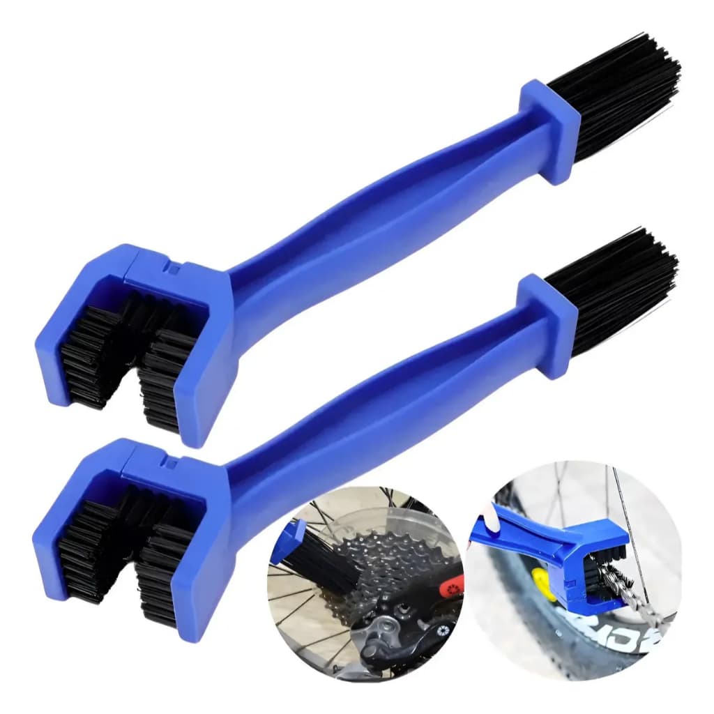 kit 2 Escova Limpa Corrente Transmissão Universal Moto Acessório Limpeza Casa Moto Carro Bike TIRA OLEO PICHE GRAXA