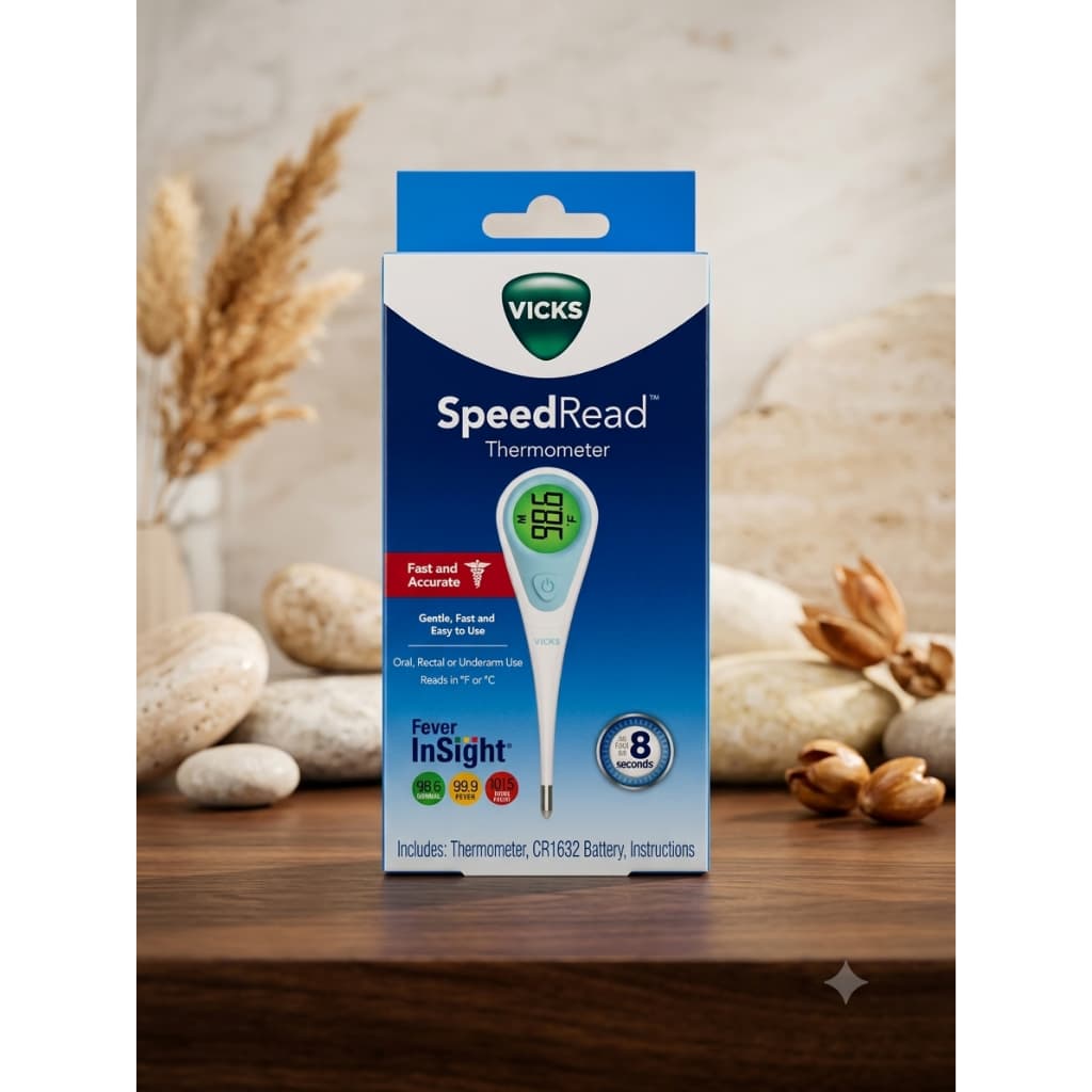 Termometro Digital Vicks Speed-Read | Leitura Rápida e Precisa – Oral / Axilar / Retal 🩺