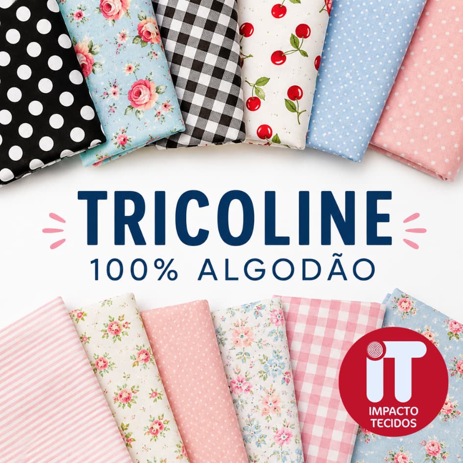 Tecido Tricoline Estampado 100% Algodão 50cm x 1,50m para Pano de Prato Patchwork e Artesanato Est. 1 a 33