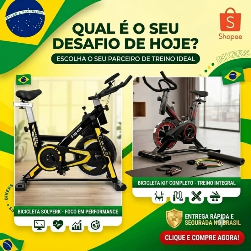 Bicicleta Spinning Ergométrica Silenciosa - Envio Rápido do Brasil Para Emagrecimento Cardio Suporta Até 120-150kg Ajust