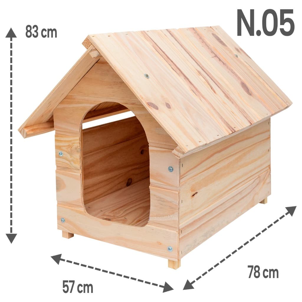 Casa Casinha de Madeira Pinus para Cachorro Pet Cao Grande Tamanho Numero 5