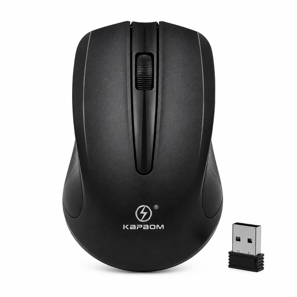 Mouse Sem Fio Kapbom KA-633 Com Receptor USB Wireless 2.4GHz