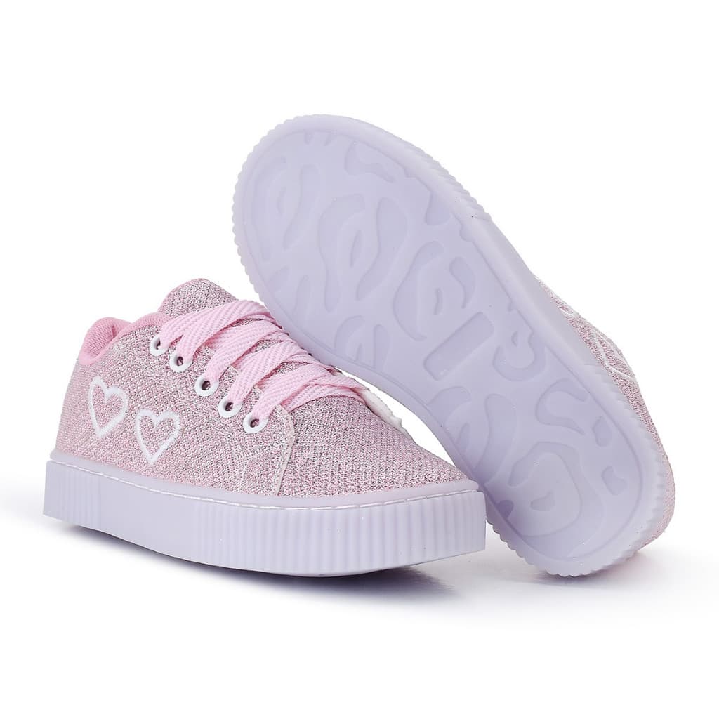 Tênis Infantil Rosa gliter com Luzinha - Ideal para Meninas, Confortável e Estilosotenis preto sem luzinha,