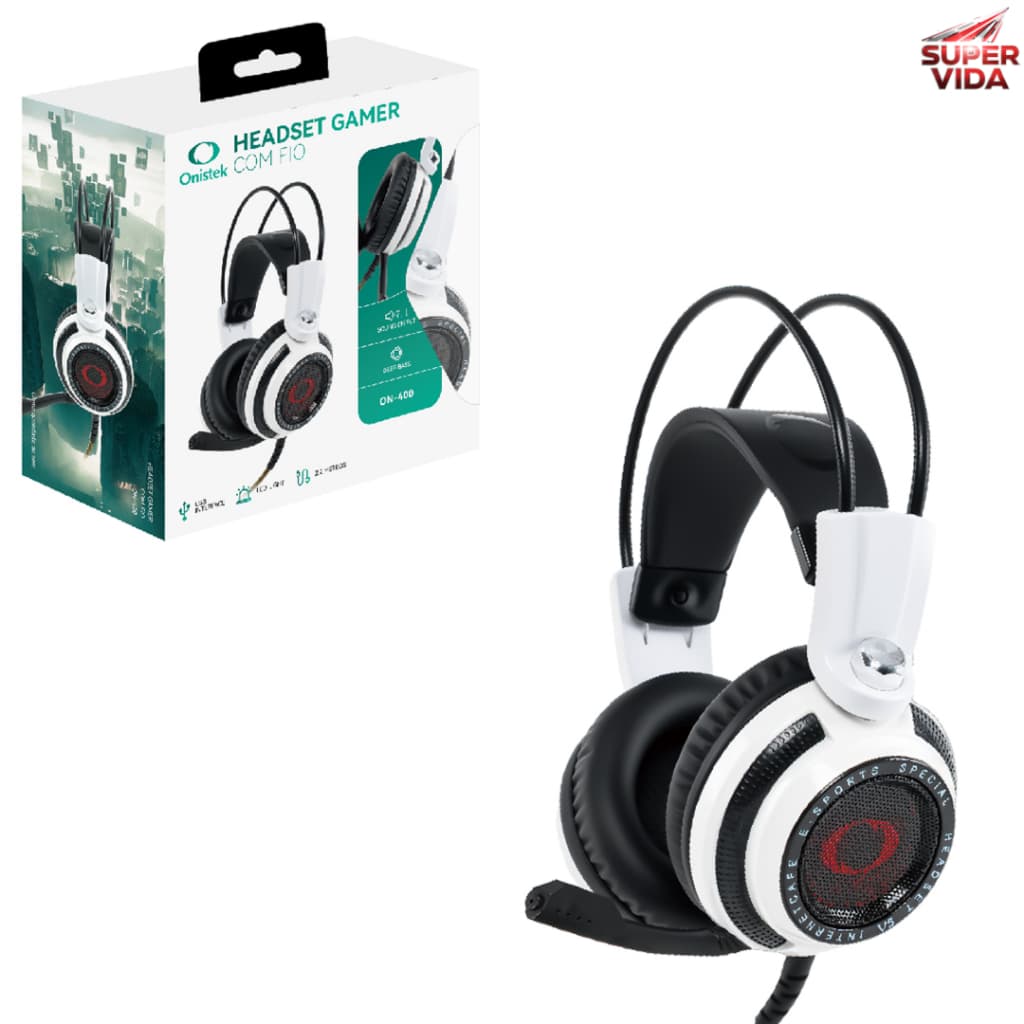 Headset Gamer Com Fio Microfone LED P2 USB 40mm Estéreo  Para PC Computador PS4 Xbox Notebook