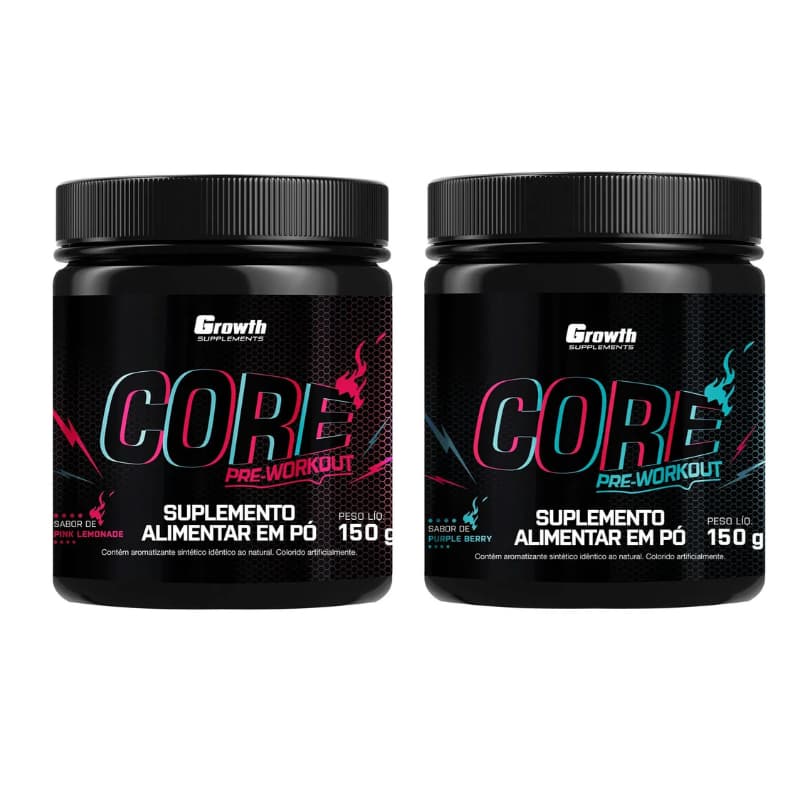 Pré Treino Core 150g Suplemento Alimentar Alta Potência Vários Sabores